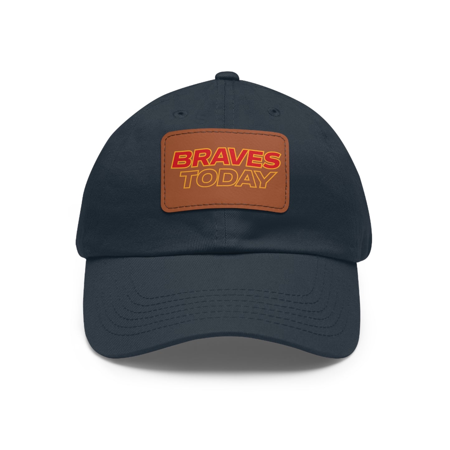 Braves Today Leather Patch Dad Hat