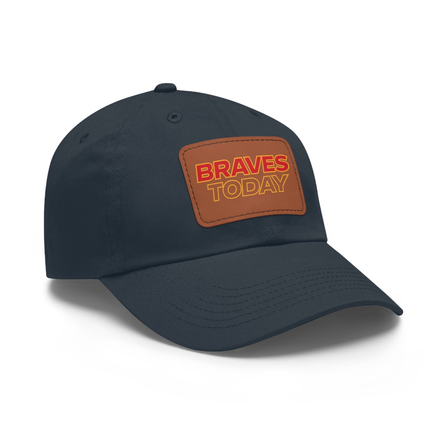 Braves Today Leather Patch Dad Hat